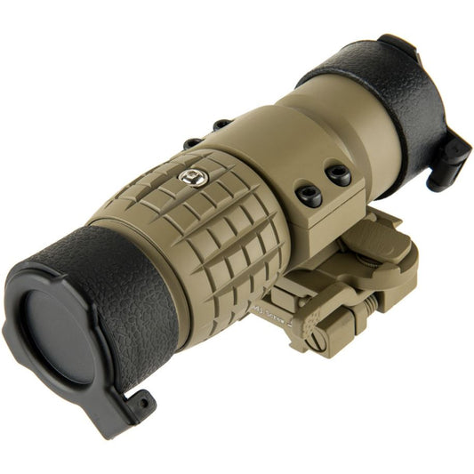 Lancer Tactical 1 - 3x Adjustable Magnifier w/ QD Mount - Tan