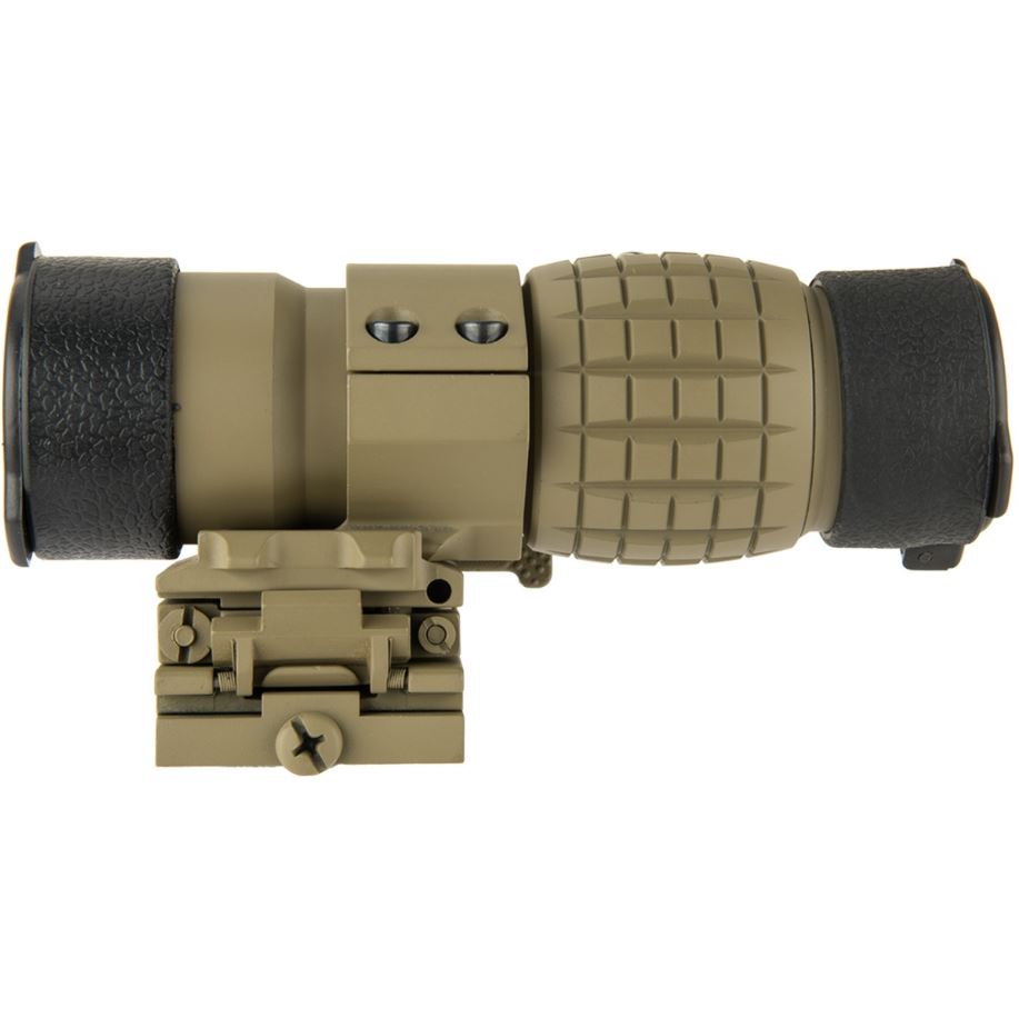 Lancer Tactical 1 - 3x Adjustable Magnifier w/ QD Mount - Tan