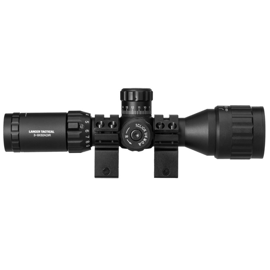 Lancer Tactical 3-9X32 AOIR Scope - Black