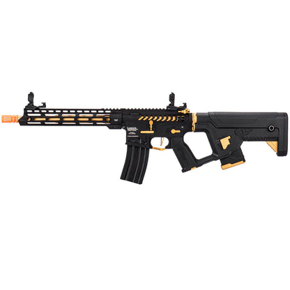 Lancer Tactical Enforcer BLACKBIRD Skeleton AEG Airsoft Rifle w/ Alpha Stock - Black/Gold