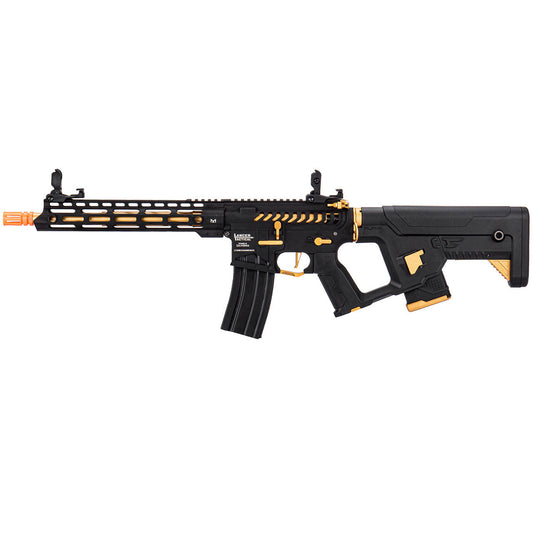 Lancer Tactical Enforcer BLACKBIRD Skeleton AEG Airsoft Rifle w/ Alpha Stock - Black/Gold