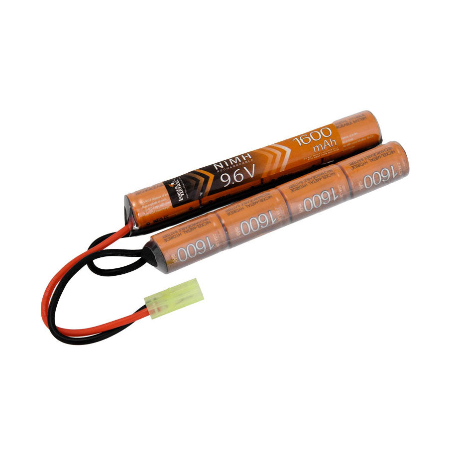 Lancer Tactical Airsoft NiMH 9.6v 1600 mAh Nunchuck Battery