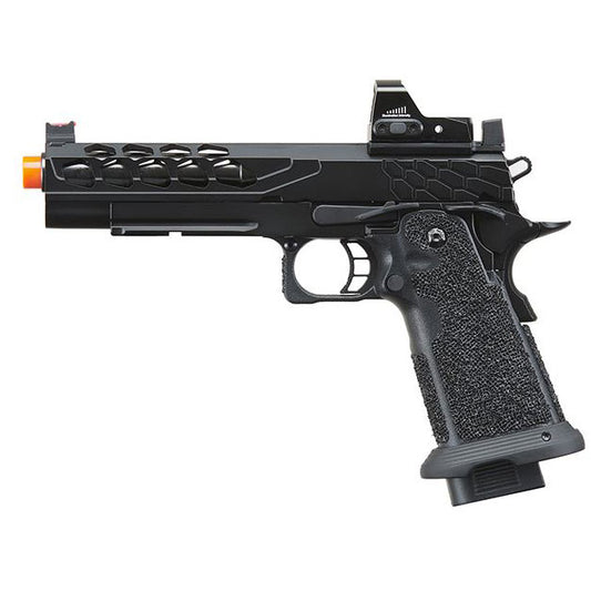 Lancer Tactical Stryk Hi-Capa 5.1 Gas Blowback Airsoft Pistol w/ Red Dot Sight - Black