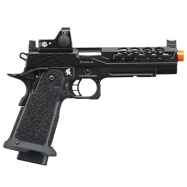 Lancer Tactical Stryk Hi-Capa 5.1 Gas Blowback Airsoft Pistol w/ Red Dot Sight - Black