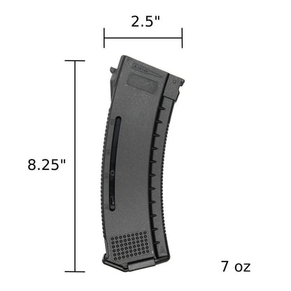 Arcturus AK MOD1 30/130rd Variable Cap Windowed EMM Magazine - Black