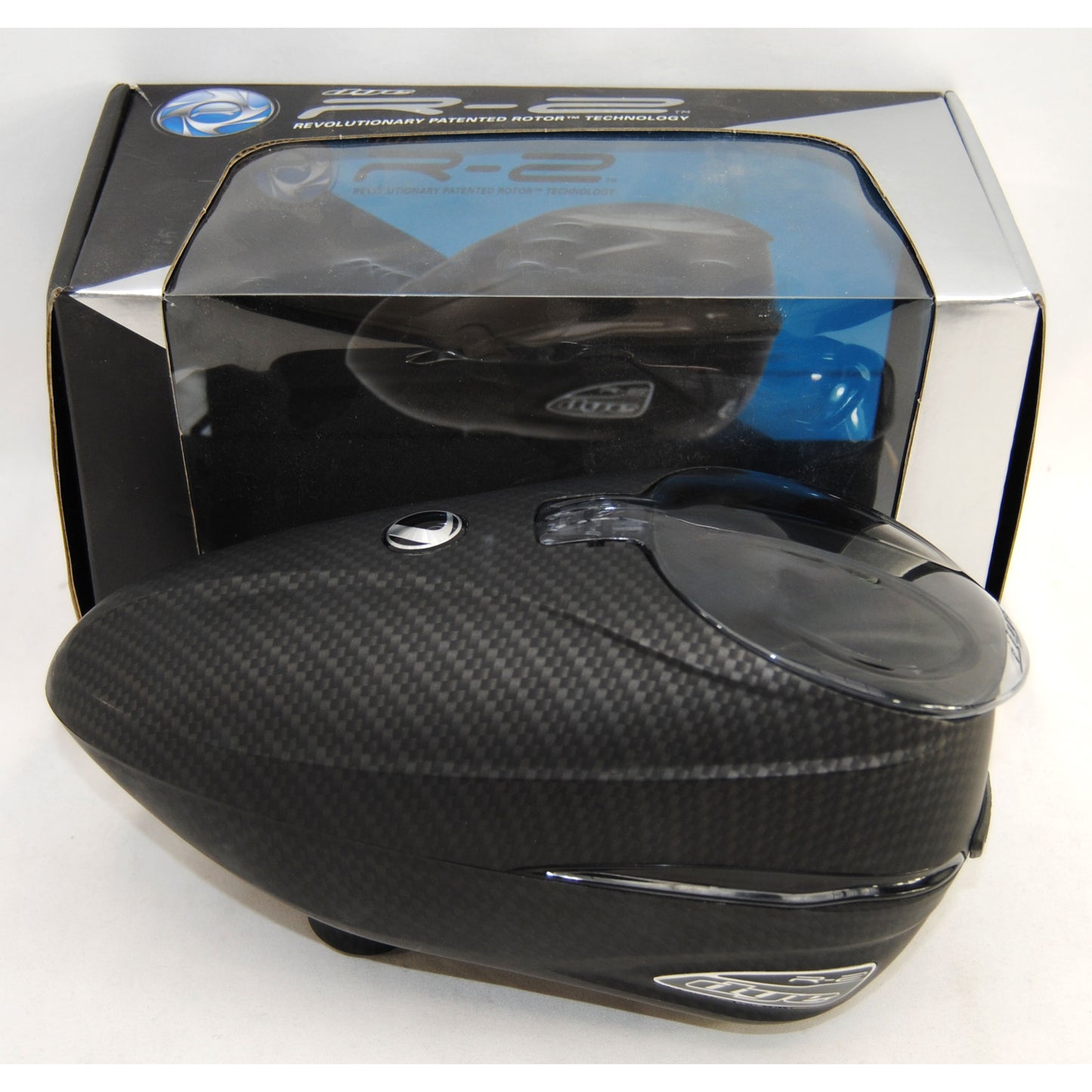 Used Dye R-2 Electronic Paintball Hopper Carbon/Smoke