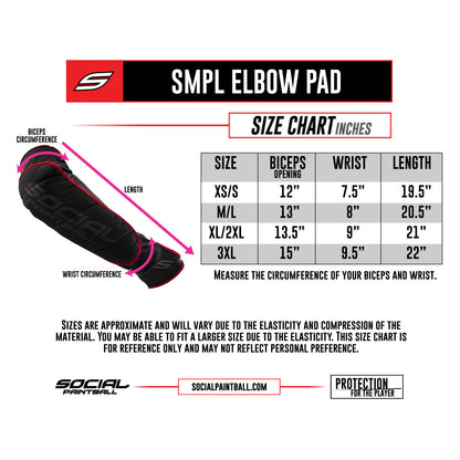 PB Sports SMPL Elbow Pads - Black/Red