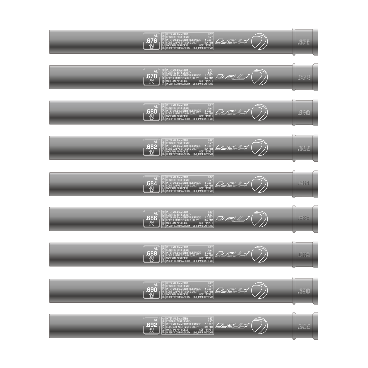 Dye UL-I Barrel System Inserts