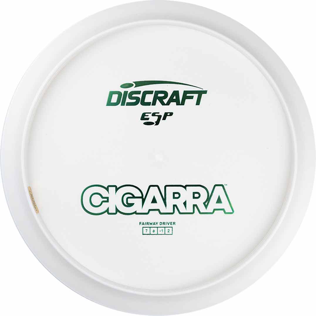 Discraft White ESP Cigarra Disc - Bottom Stamp