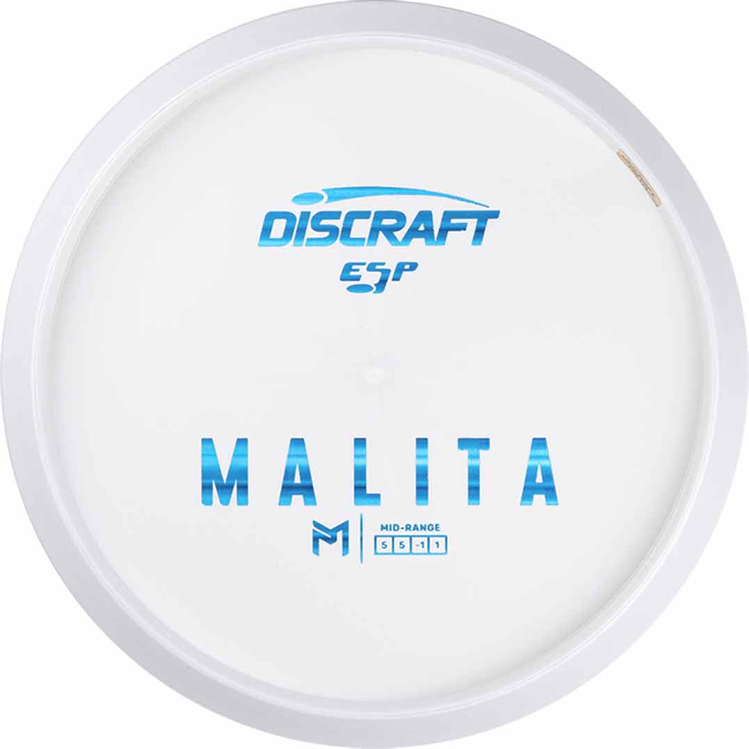 Discraft White ESP Malita Disc - Bottom Stamp