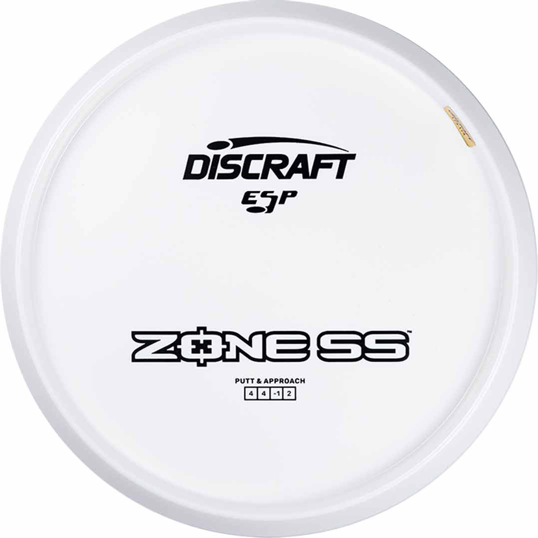 Discraft White ESP Zone SS Disc - Bottom Stamp