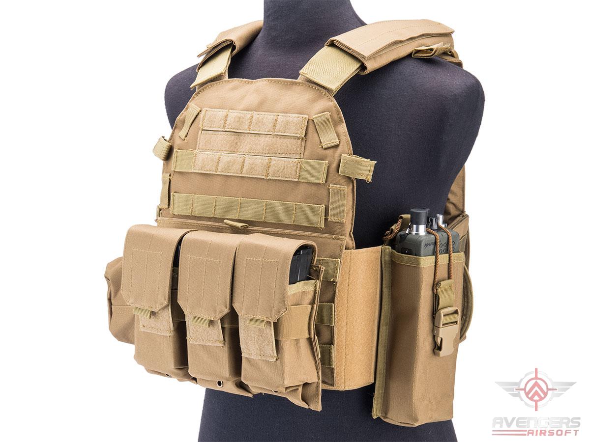 Avengers 6D9T4A Tactical Vest with Magazine and Radio Pouches