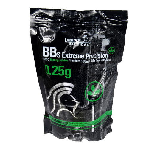 Lancer Tactical Seamless Airsoft Bio BBs 1kg Bag - 4000 0.25g White