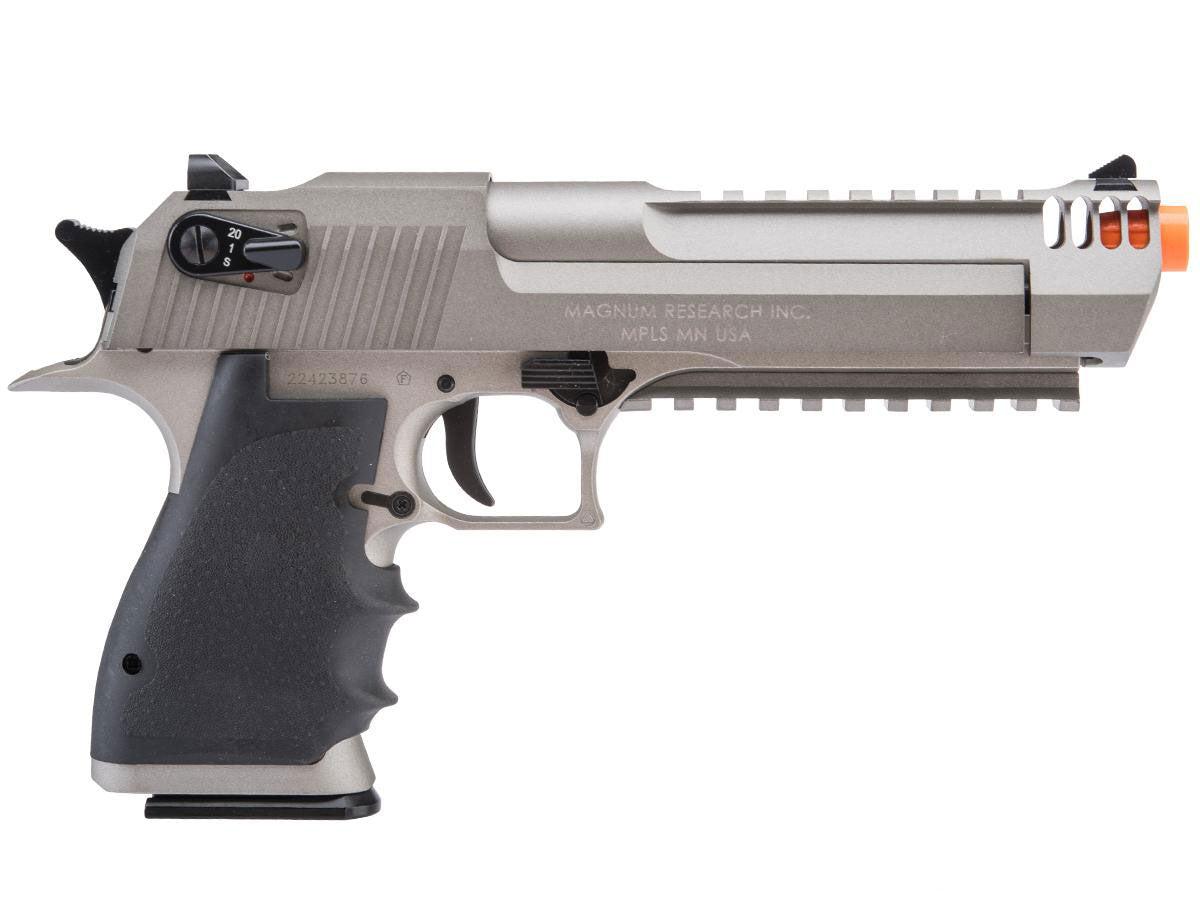 Cybergun Magnum Research Licensed Desert Eagle L6 Semi Auto CO2 Gas Blowback Airsoft Pistol by KWC - Stainless Cutlass