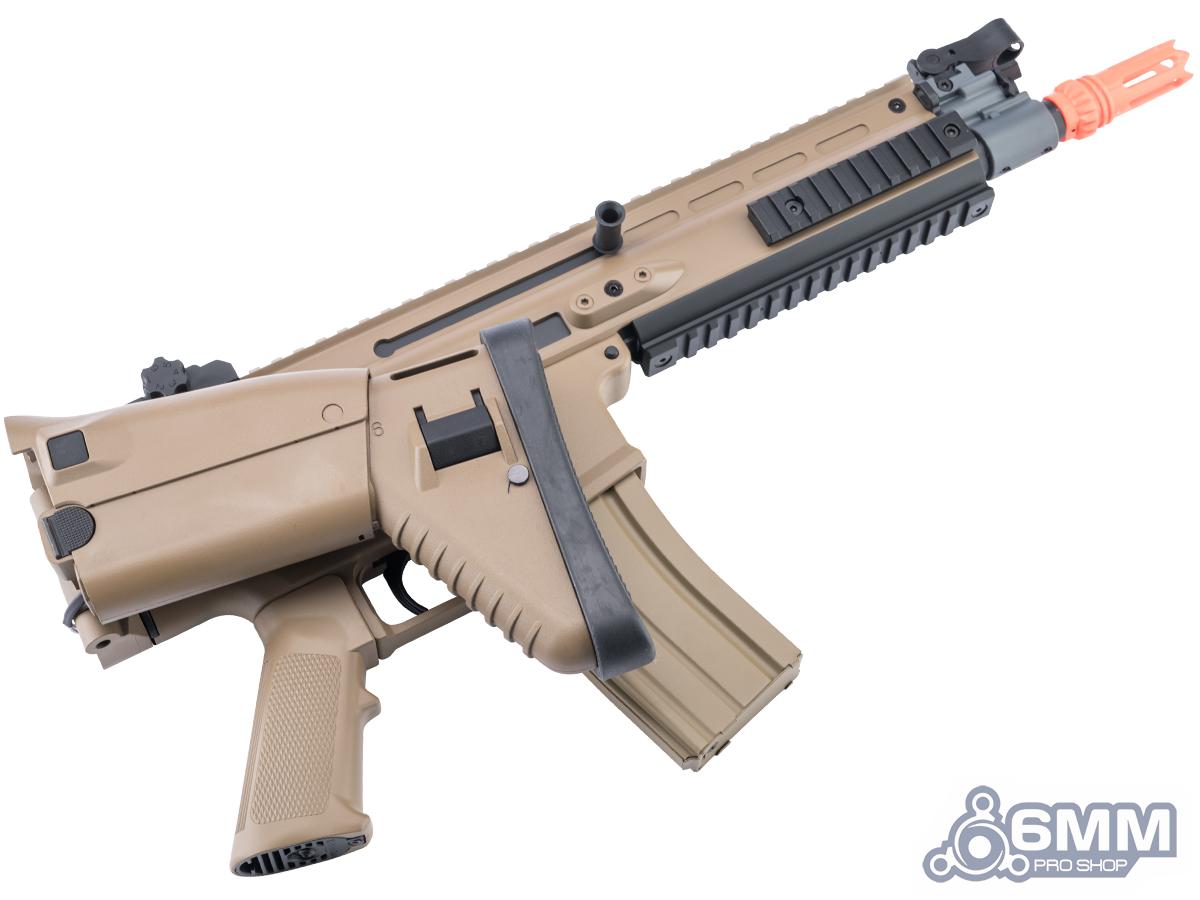 6mmProShop FN Herstal Licensed SCAR-L Airsoft AEG Rifle w/ ZEUS MOSFET by Cybergun - Tan - 350FPS