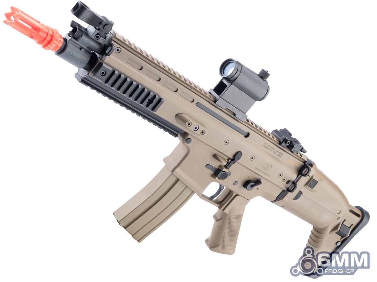 6mmProShop FN Herstal Licensed SCAR-L Airsoft AEG Rifle w/ ZEUS MOSFET by Cybergun - Tan - 350FPS