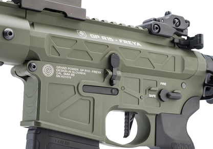 Delta Armory Freya Series Grandpower Licensed GP R15 Airsoft AEG Rifle w/ Eagle Optical Unit - 13" Skeleton M-LOK