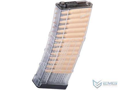 MG 190rd Lancer Systems Licensed L5AWM Airsoft Mid-Cap Magazines - Clear