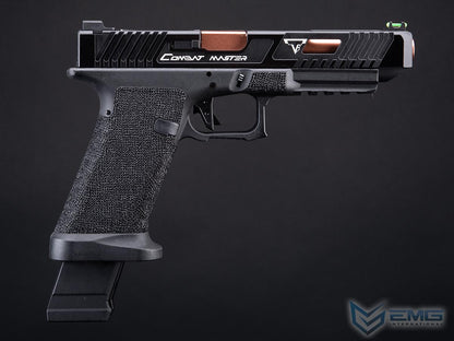 EMG Custom TTI JW2 Combat Master Slide + Ultimate GBB Frame Custom Airsoft Gas Blowback Pistol - Black