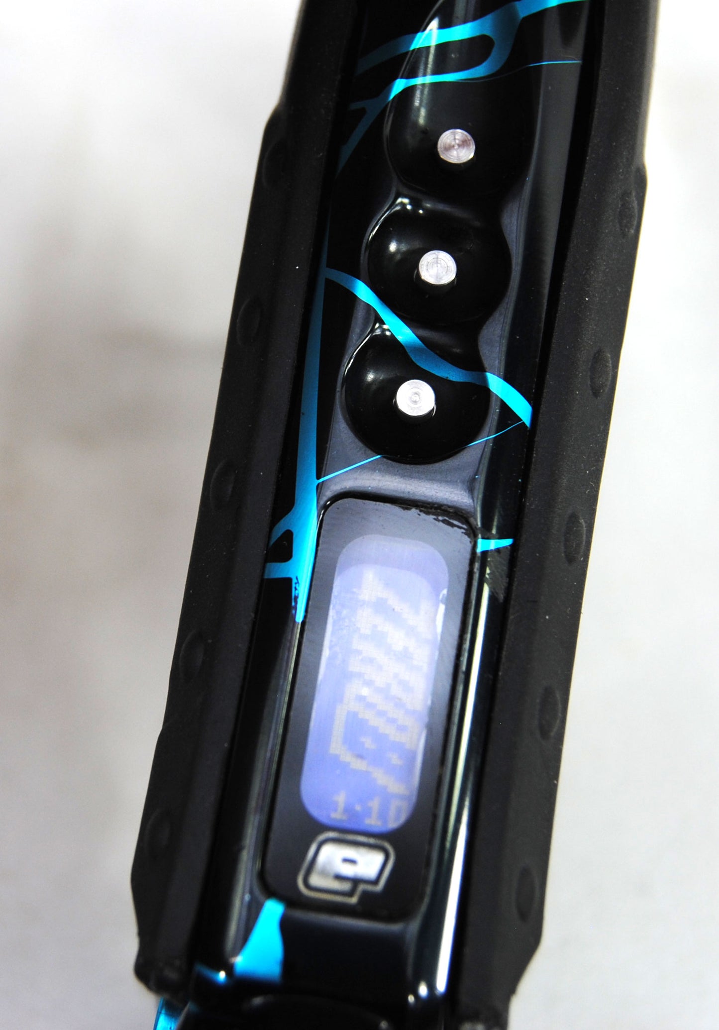 Used Inception Designs FLE Midblock Autococker with E2 E-Blade - Teal Black Splash