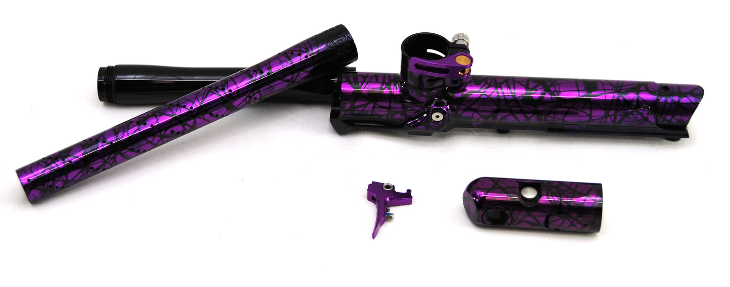 Inception Designs FLE Etha3 & Etha3M Body kit with Stella Barrel, Fang Trigger and EZ ASA - Gloss Finish, Splash Anodized
