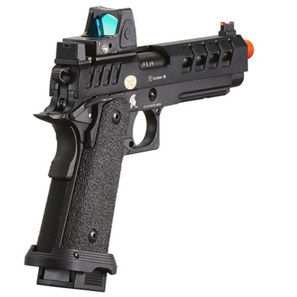 Lancer Tactical Heracles Hi-Capa Green Gas Blowback Airsoft Pistol w/ Reflex Sight - Black