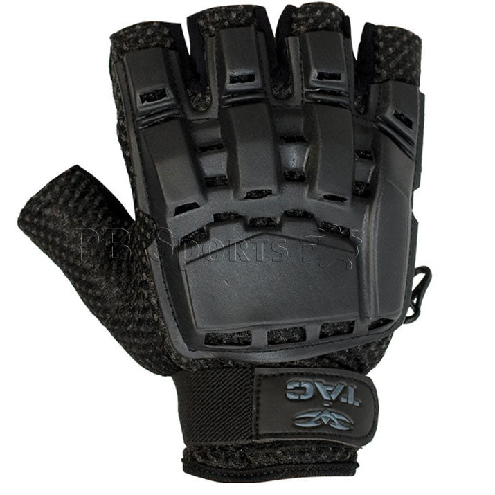 Valken V-Tac Half Finger Plastic Gloves - Black