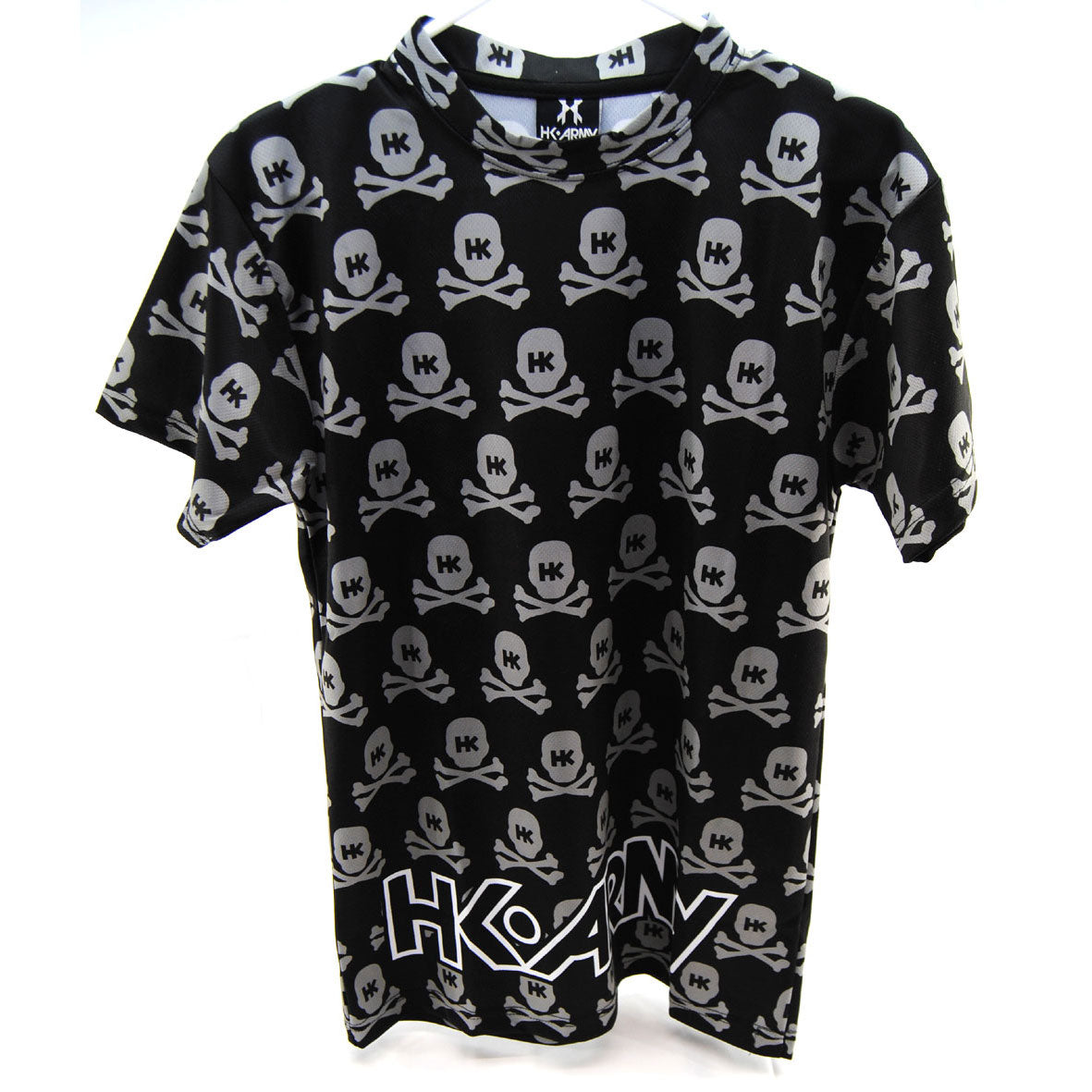 HK Army Dry Fit T-Shirt All Over Black/Grey - Small