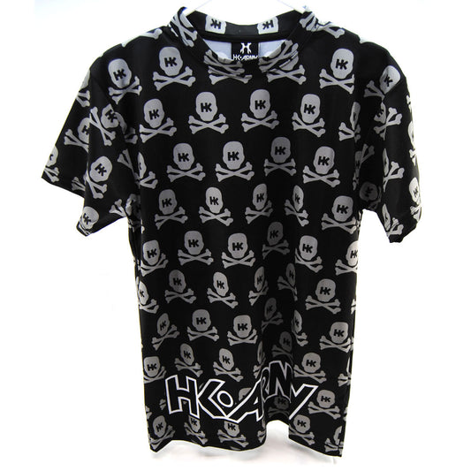 HK Army Dry Fit T-Shirt All Over Black/Grey - Small