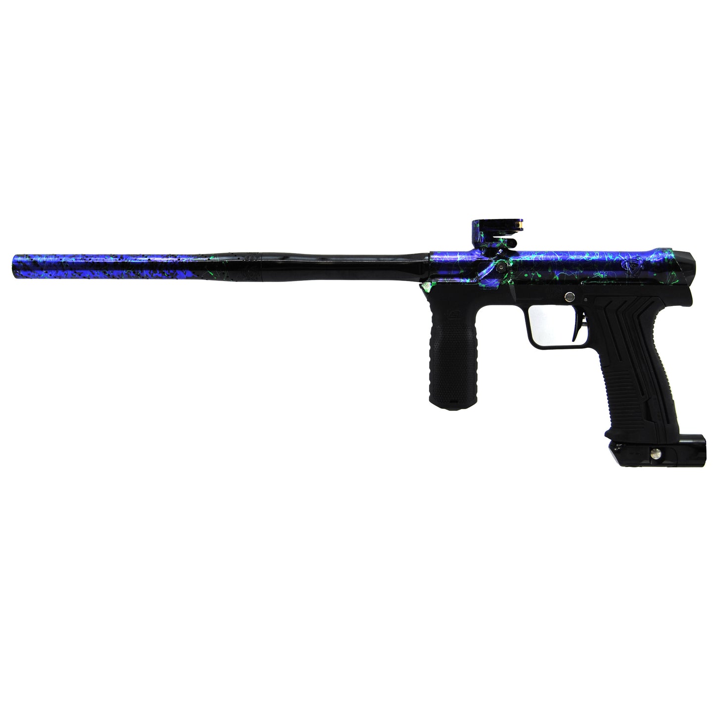 Planet Eclipse EMEK w/ Inception Designs FLE Body Kit - Black & Indigo Acid w/ Green Scribble