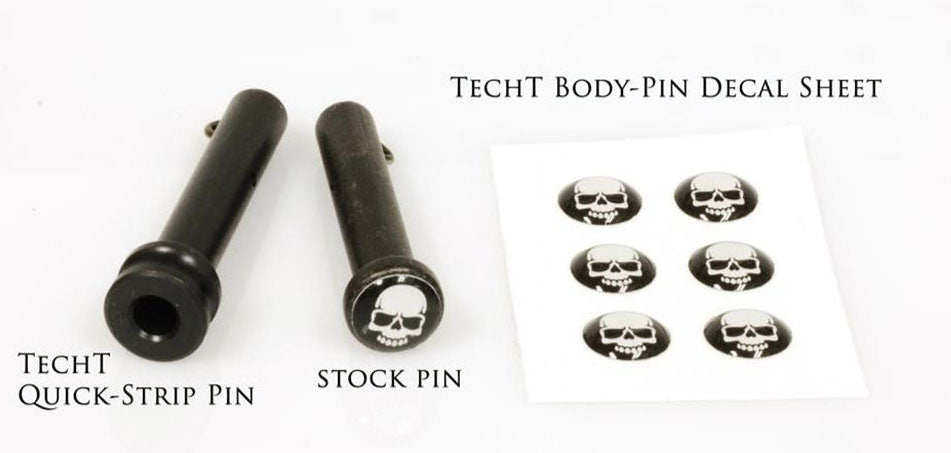 TechT Tippmann Quick Strip Body Pin Decal Set - Skull (6)