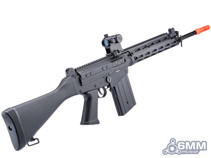 6mmProShop FAL Carbine Airsoft AEG w/ M-LOK Handguard - Rifle Barrel - Full Stock