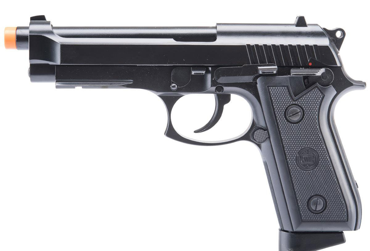 M9 PT92 Full Metal Semi / Full Auto Select Fire CO2 Gas Blowback Airsoft Pistol by KWC - Black