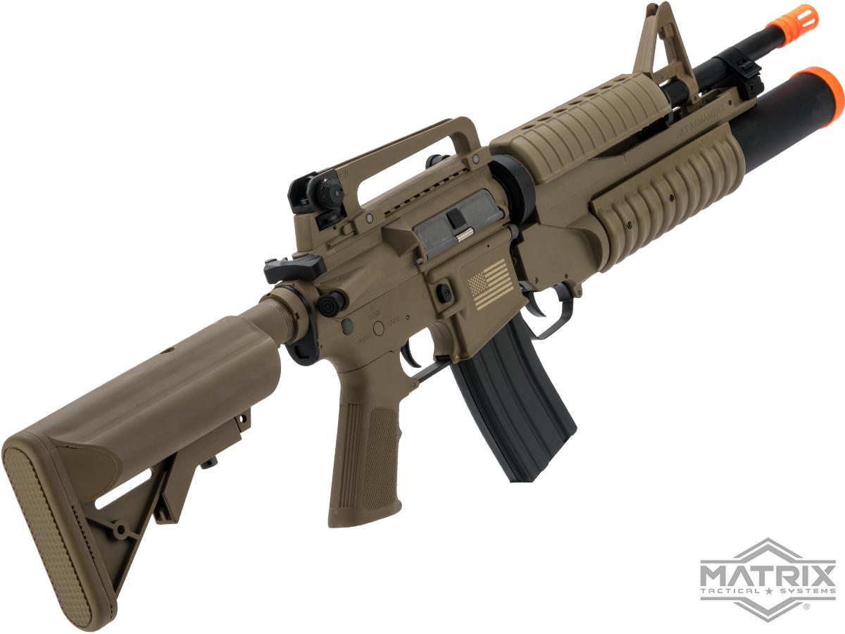 Matrix / S&T Sportsline M4 Airsoft AEG Rifle w/ G3 Micro-Switch Gearbox - M4A1 w/ M203 - 400fps - Dark Earth