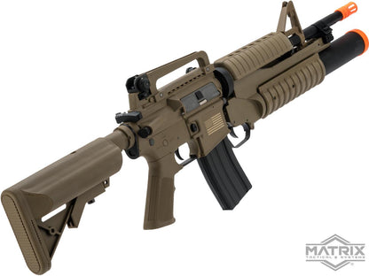 Matrix / S&T Sportsline M4 Airsoft AEG Rifle w/ G3 Micro-Switch Gearbox - M4A1 w/ M203 - 400fps - Dark Earth