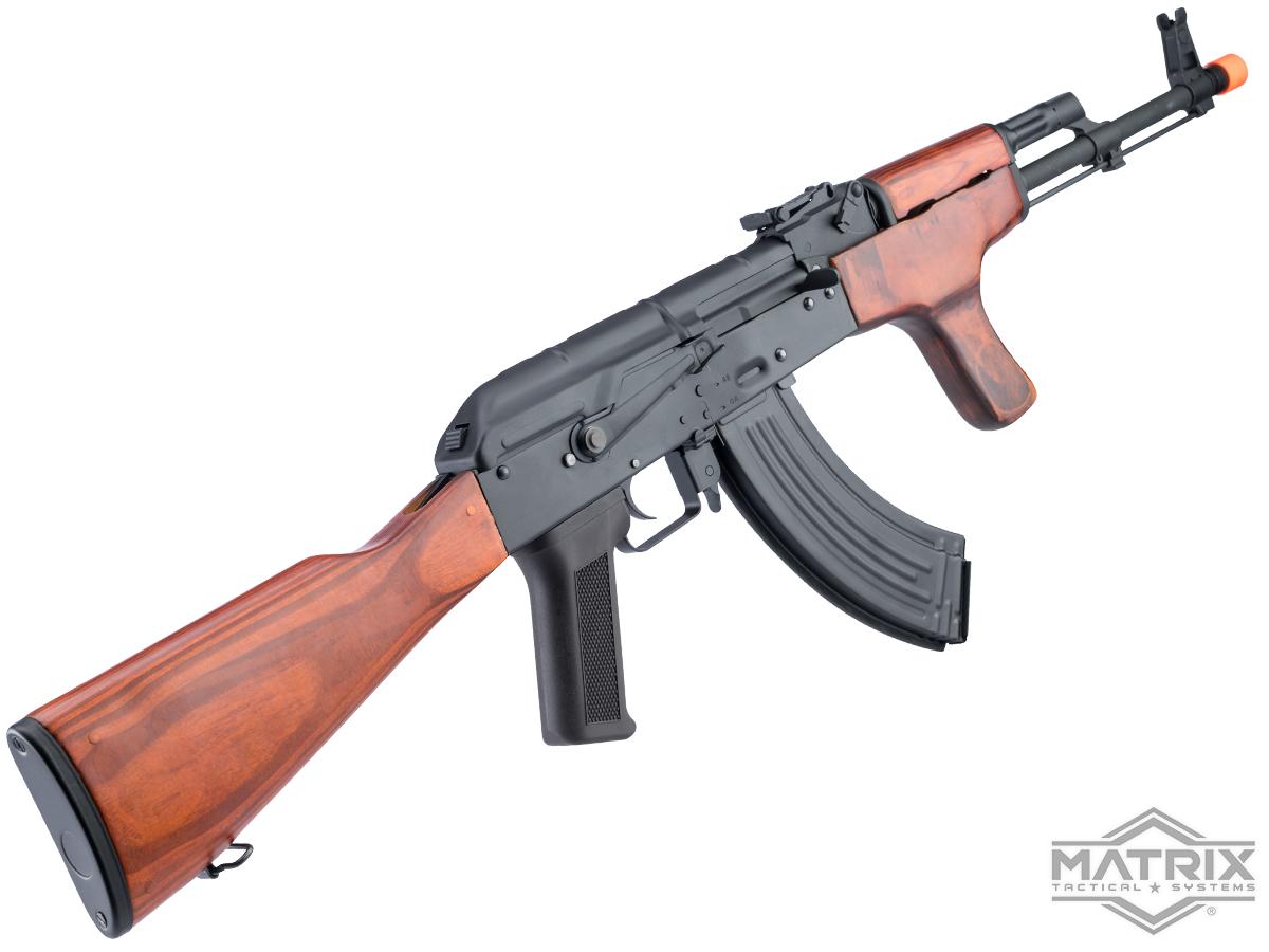 Matrix / S&T Stamped Steel AK Airsoft AEG AIMS-63 Rifle w/ G3 Electronic Trigger QD Spring Gearbox - Real Wood