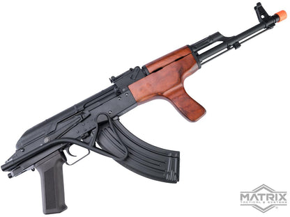 Matrix / S&T Stamped Steel AK Airsoft AEG AIMS-90 Rifle w/ G3 Electronic Trigger QD Spring Gearbox - Real Wood