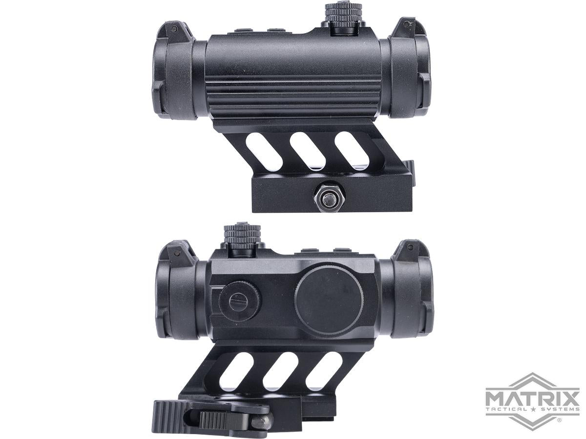 Matrix X1-E 1x23 Style Compact Red/Green Dot Reflex Sight w/ QD 1.25" Cantilever Riser Mount