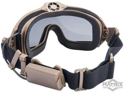 Matrix Tactical Anti Fog Goggle w/ Fan - Tan