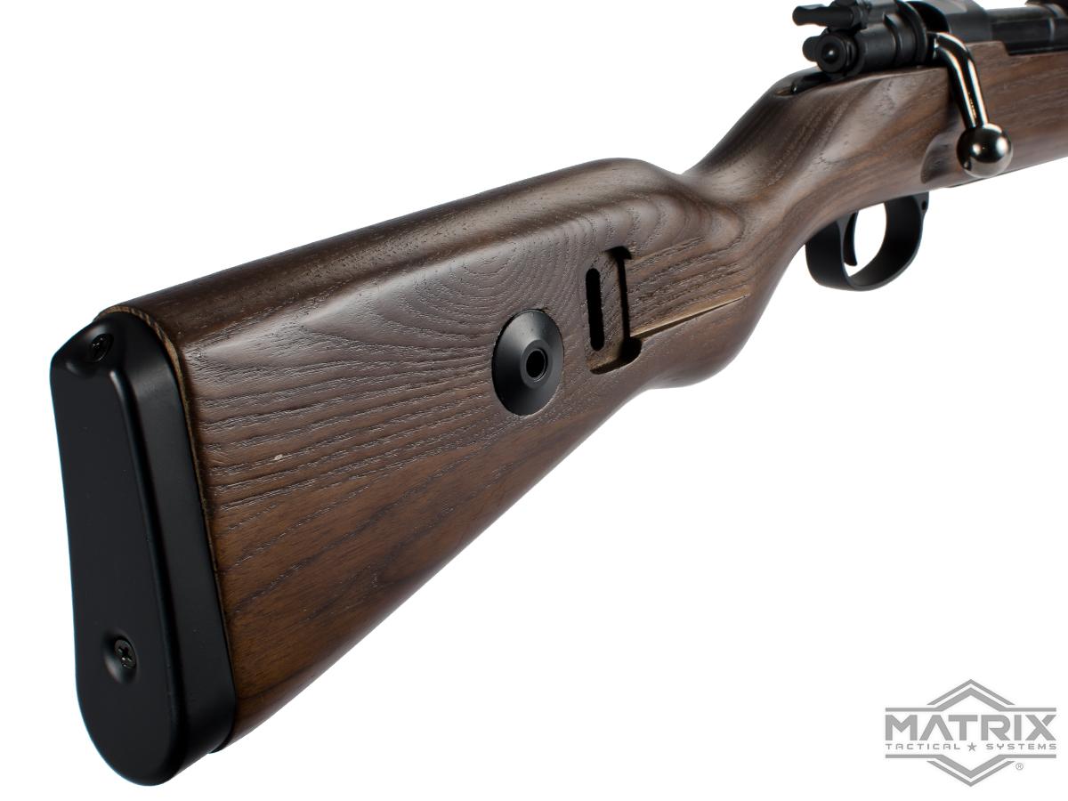 Matrix KAR 98K Bolt Action Spring Powered Airsoft Rifle by S&T with Real Wood Stock