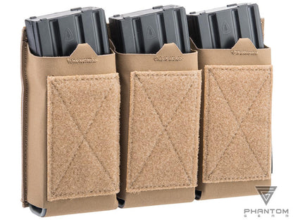 Phantom Gear Front Flap Triple Magazine "Morale" Pouch - Coyote Brown - Ver 2