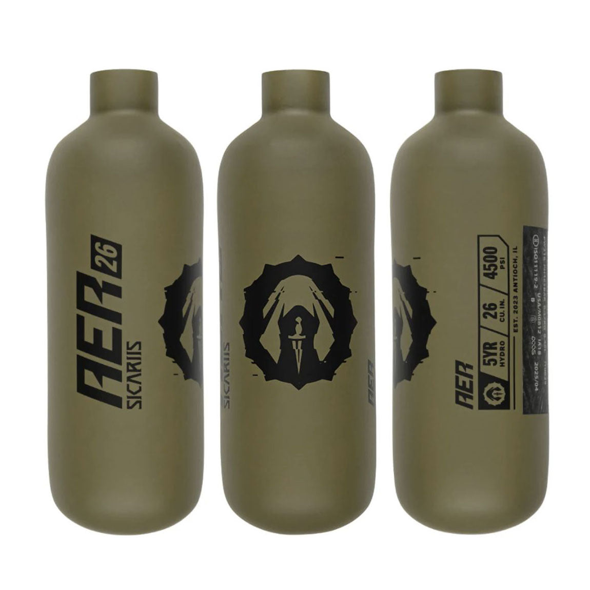 Renatus Group Sicariis AER 26ci/4500psi HPA Tank w/ FS Hero 2 Regulator