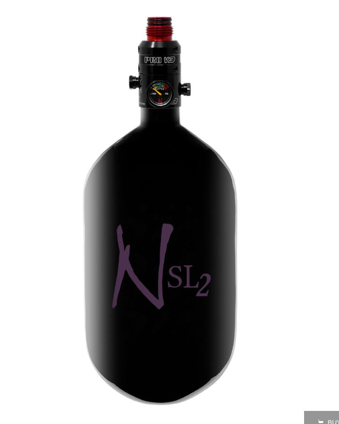 Ninja 68ci/4500psi SL2 HPA Tank - Black w/ Purple Logo