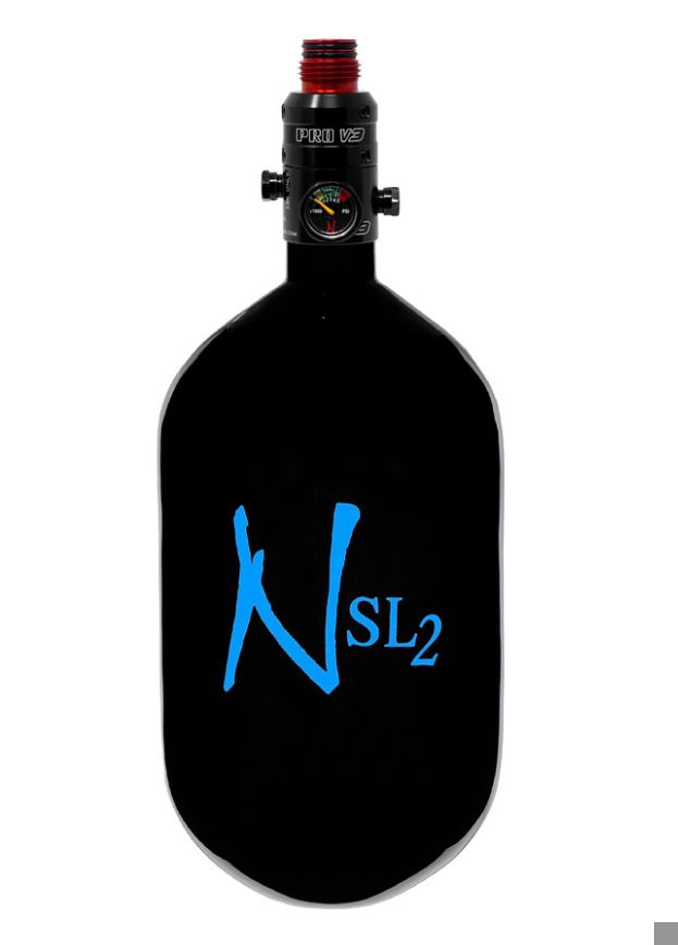 Ninja 68ci/4500psi SL2 HPA Tank - Black w/ Teal Logo