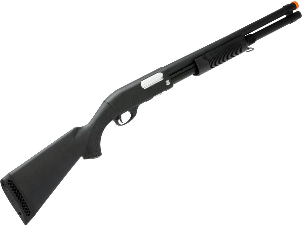S&T M870 Type Full Metal Airsoft Training Shotgun - Standard - Black - Polymer Stock