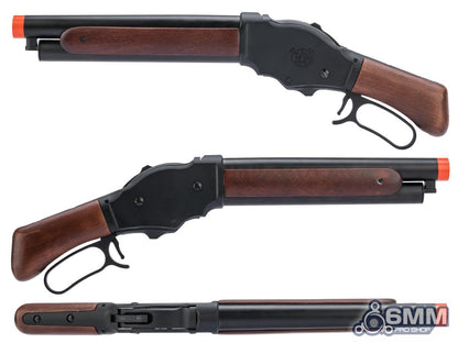6mmProShop M1887 Terminator Lever Action Gas Airsoft Shotgun - Wild Card - Black