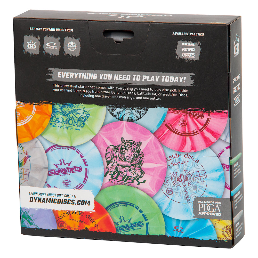 Trilogy Assorted Prime Retro Origio Burst 3 Disc Starter Golf Set