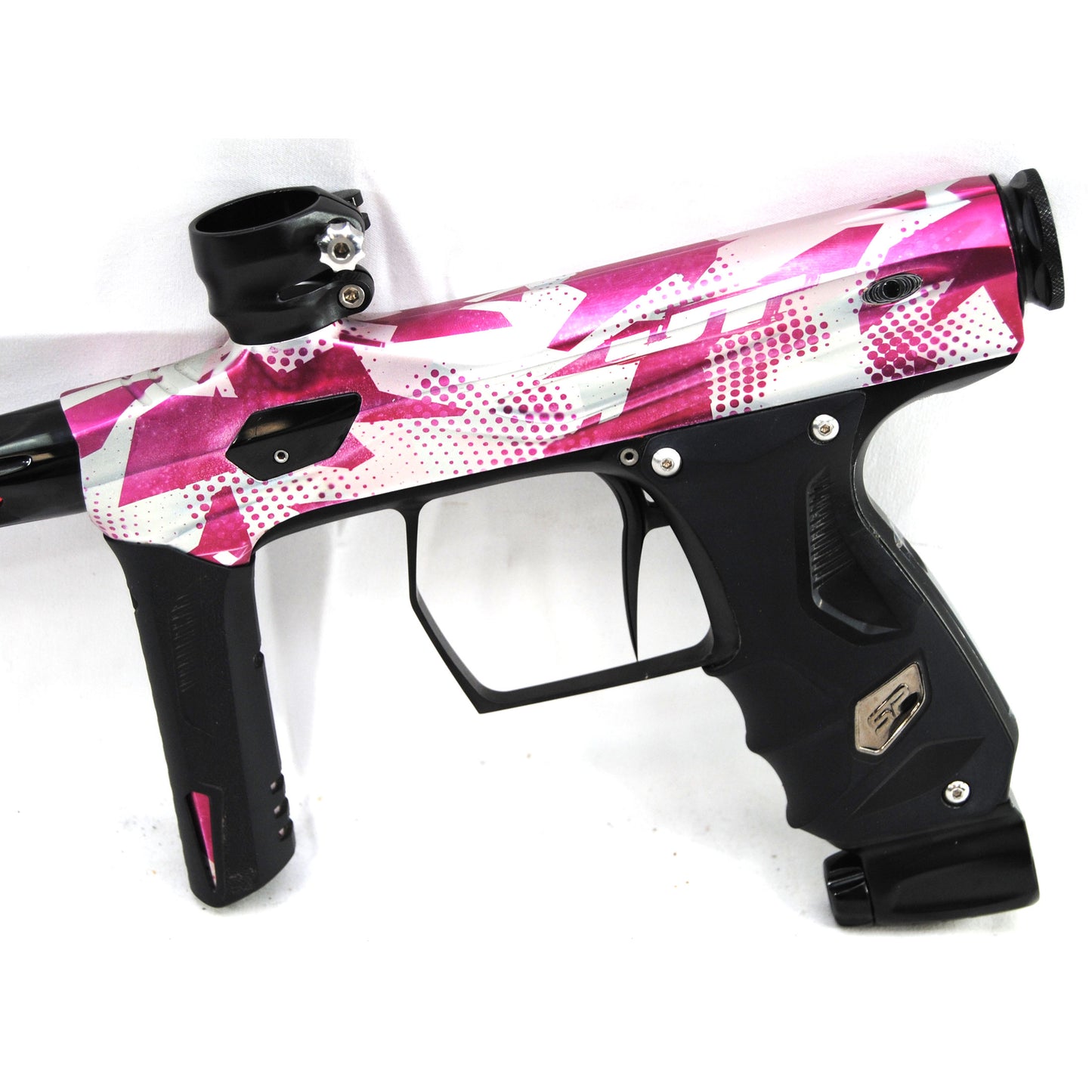 Used Shocker Paintball AMP - JT Scrambled Red/Blue