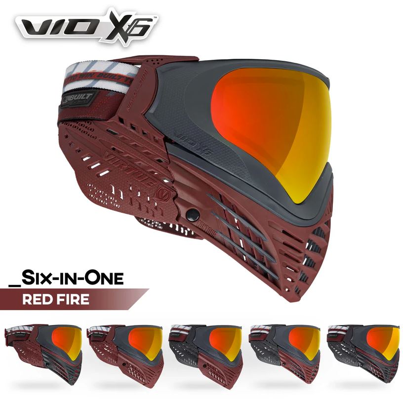 Virtue VIO X6 Paintball Goggle - Red Fire