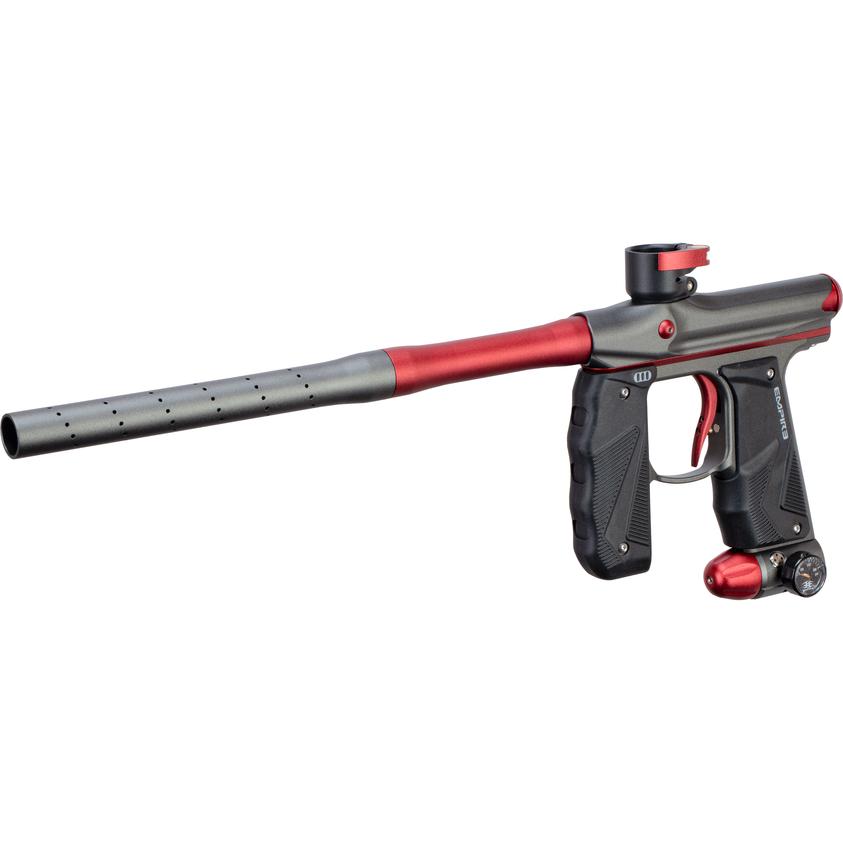 Empire Mini GS Paintball Gun w/ 2 Piece Barrel - Dust Grey / Red - Empire
